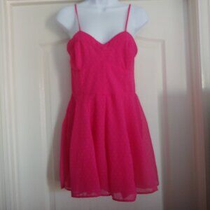 Japna Hot Pink Barbie Girly Y2k Festival Babydoll Empire Waist Dress M